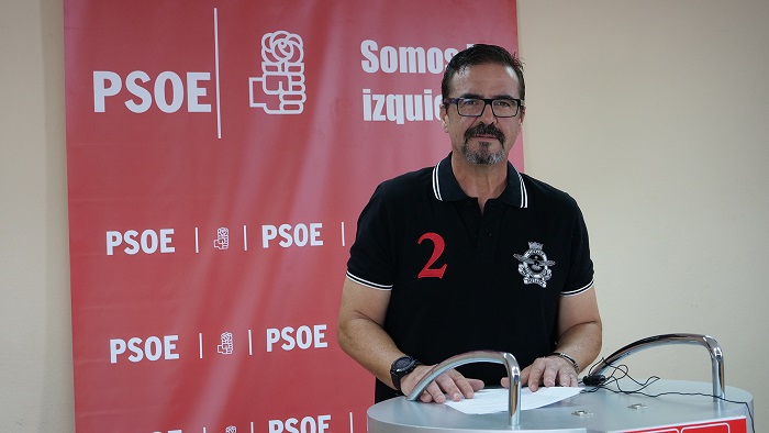 El secretario de Deportes del PSOE local, Diego Muñoz