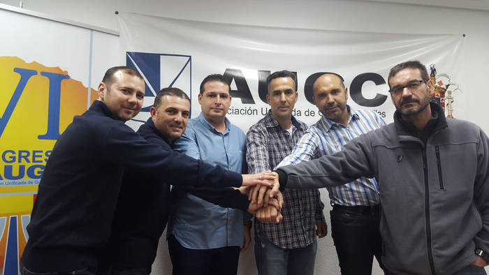 De izquierda a derecha Ramón Carrasco, Sergio González, Sergio Márquez, Yamal Al-lal, Nordim Ben-Sliman y Julio Castellanos