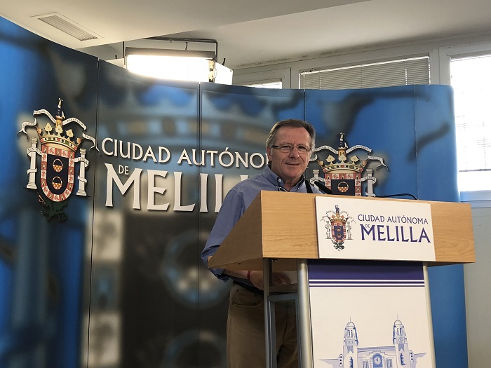 El coordinador de Ciudadanos Melilla, Eduardo de Castro, ayer en rueda de prensa