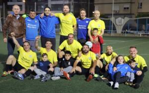 El Industrial Melilla festejando su triunfo sobre el mismo terreno de juego del ‘Fernando Pernías’