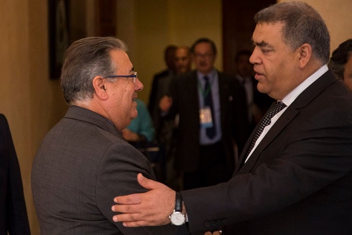 El ministro del Interior, Juan Ignacio Zoido, con su homólogo marroquí, Abdelouafi Laftit
