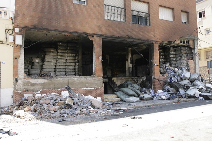 Imagen del edificio donde se produjo el incendio el lunes donde se tuvo que desalojar a 80 personas