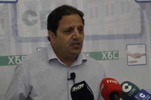 El diputado de Coalición por Melilla (CPM), Hassan Mohatar, ayer en rueda de prensa