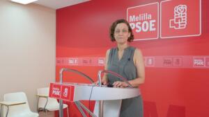 La secretaria general del PSOE de Melilla, Gloria Rojas