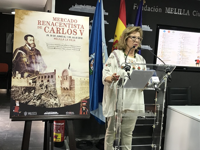 Maribel Pintos, presidenta de la Fundación, en la presentación del Mercado
