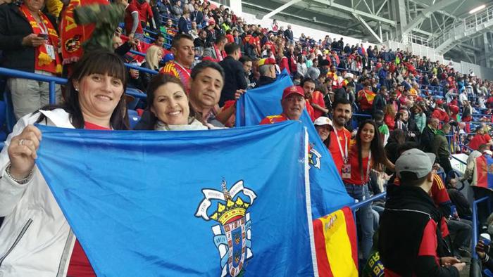 Aficionados que se han desplazado a Rusia para seguir a la Selección Española
