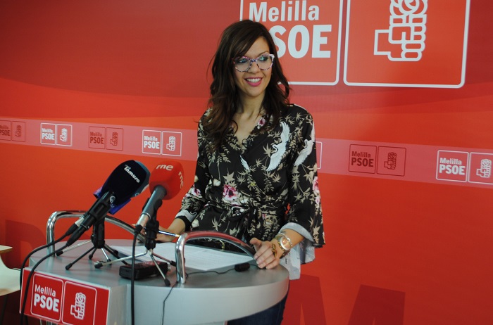La secretaria de Organización de los socialistas melillenses, Sabrina Moh, ayer