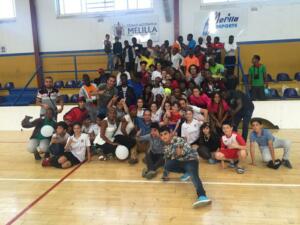 El conjunto melillense es animado en cada encuentros por residentes del CETI