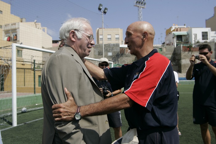 Luis Aragonés y Alvarito se reencontraron en Melilla en el 2006