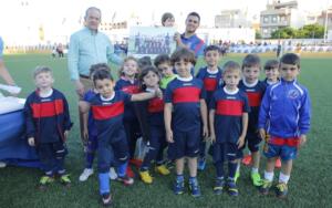 Chavales del equipo de la categoría Iniciación de la Peña Barcelonista