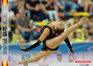 La gimnasta melillense, durante su participación en tierras alcarreñas