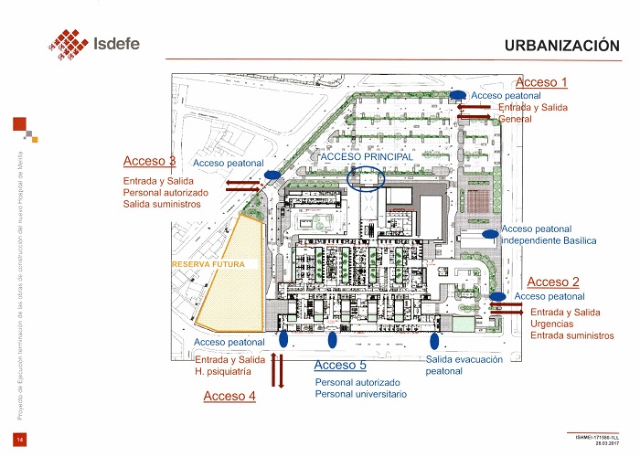 Imagen de cómo quedará la urbanización y accesos al centro hospitalario
