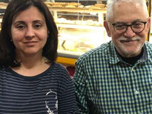 La presidenta de Intercultura, Yonaida Selam y el dirigente de Los Verdes Toni Roderic