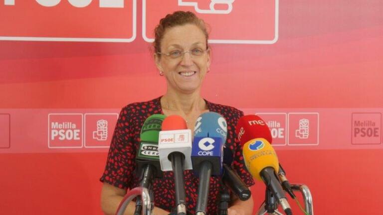 La secretaria general del PSOE local, Gloria Rojas