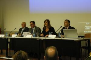 Manuel Ruiz Morales, Ángel Luis Ortiz, la consejera de Presidencia, Paz Velázquez, y el coordinador Juan Rafael Benítez