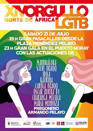 Cartel del XIV Orgullo LGTB Norte de África para el 21 de julio