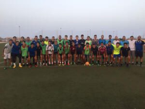 Imagen de los jugadores que se dieron cita ayer en la Ciudad del Fútbol