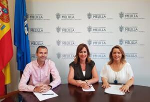 Responsables de ACEME y la consejera de Presidencia