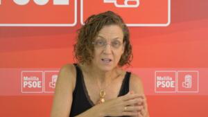 La secretaria general del PSOE de Melilla, Gloria Rojas