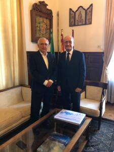 Juan José Imbroda y Francisco de la Torre, ayer en Málaga