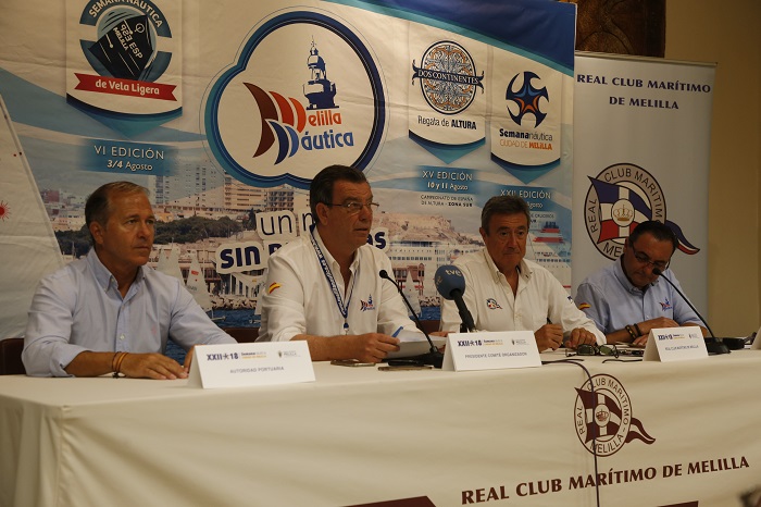 Imagen de la rueda de prensa de ayer martes en el Real Club Marítimo de Melilla