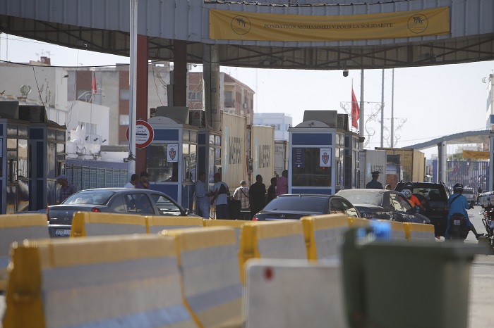 Imagen del cierre de la Aduana Comercial en la frontera de Beni-Enzar