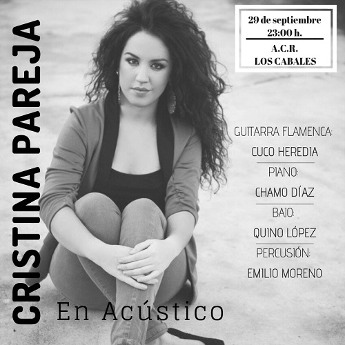 Imagen del cartel con la actuación de Cristina Pareja