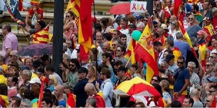 La manifestación de Barcelona congregó a decenas de miles de personas