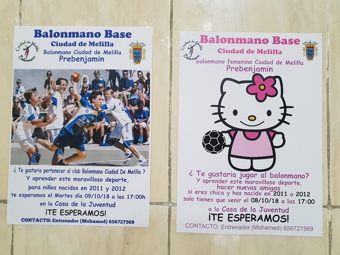 Carteles del Club Balonmano Ciudad de Melilla