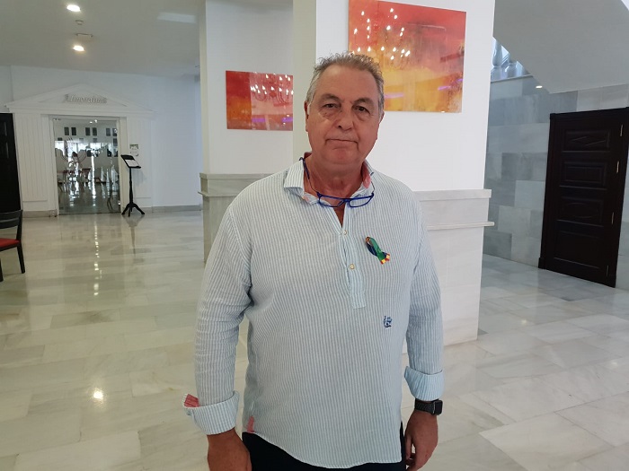Jesús Delgado atendió a los medios en el Hotel Tryp Melilla Puerto