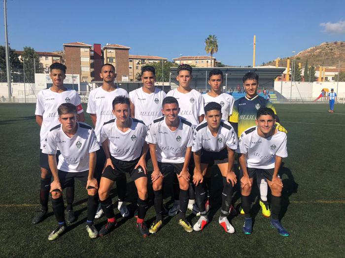 Formación inicial del Torreblanca Melilla en su partido de la pasada jornada ante el Málaga C:F. B