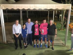 Antonio Gallego y Raúl Romero recogiendo sus trofeos
