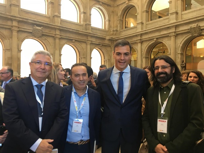 Representantes del MEFP en Melilla junto al presidente