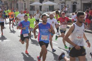 Atletas del Club Olympic Center en una prueba peninsular