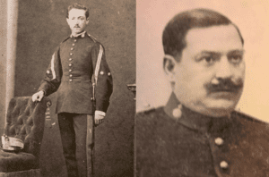 Los artilleros Joaquín Arespacochaga (izquierda) y Alfredo Marquerie (derecha)