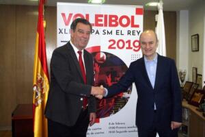 El consejero de Deportes, con el presidente de la Federación Española de Voleibol