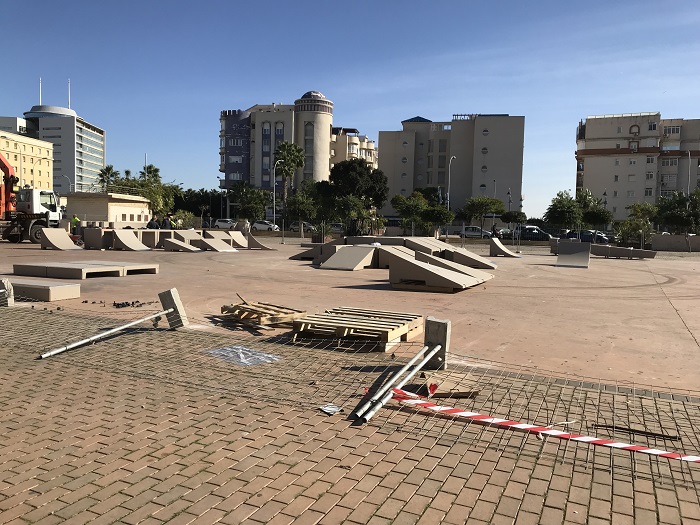 Medio Ambiente ya está montando el skatepark de San Lorenzo