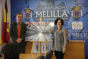 Momento de la presentación del cartel del Trofeo de Natación Ciudad de Melilla