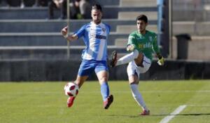 Imagen del partido entre el Málaga y el Rusadir