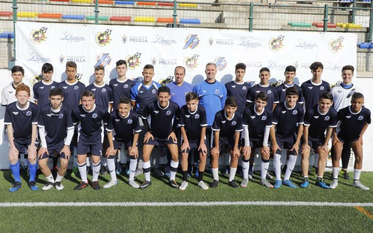 Selección de Melilla de la categoría Sub-16 que dirige Yamal Mohamed