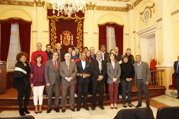El grupo de expertos de la Unesco con el presidente de la Ciudad y parte del Ejecutivo local