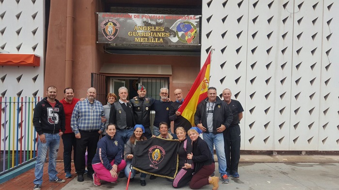 Imagen del grupo de la Asociación de Policías Motoristas Ángeles Guardianes Melilla