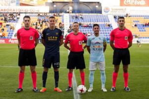 Imagen del colegiado manchego que dirigió ael encuentro de la primera jornada de esta temproada entre el UCAM Murcia y el Real Balompédica Linense