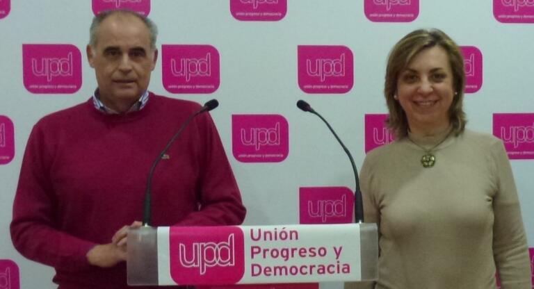 Los dirigentes de UPyD local: Emilio Guerra y Marisol Galán