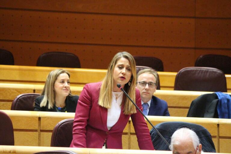 Sofía Acedo, durante su intervención ayer en la Sesión de Control al Gobierno