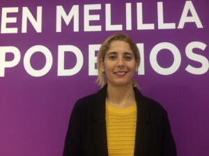La secretaria general de Podemos Melilla, Gema Aguilar
