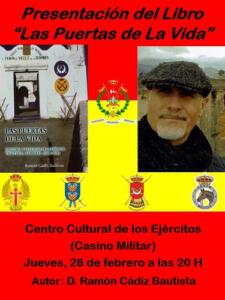 Cartel final del acto de presentación de "Las Puertas de la Vida"