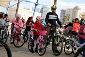 Unas 200 personas se sumaron a esta pedalada de la Mesa de Movilidad
