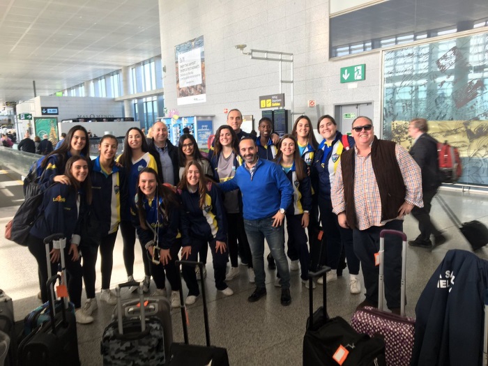 La expedición lasaliana, a su llegada al Aeropuerto de Málaga el pasado sábado