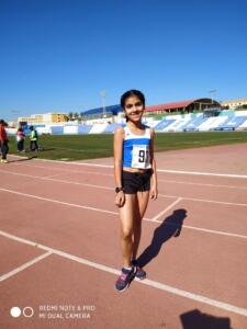 Yaiza Mimun, en la prueba del medio kilómetro, completó un tiempo de 1'33''